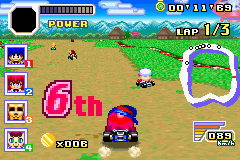 Konami Krazy Racers (Game Boy Advance) screenshot: In Game
