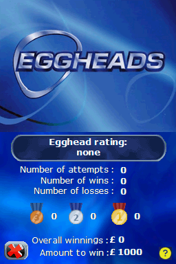 Eggheads (Nintendo DS) screenshot: Statistics
