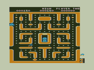 Mrs Pac (TRS-80 CoCo) screenshot: I Gobbled a Power Pellet