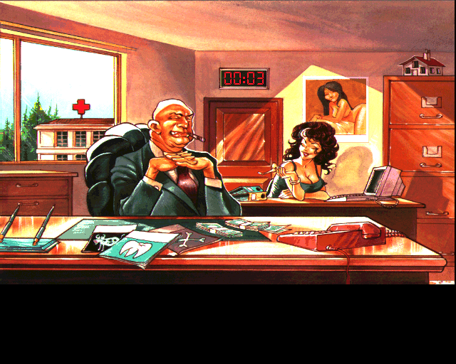 Screenshot Of Biing Sex Intrigue And Scalpels Amiga 1995 Mobygames