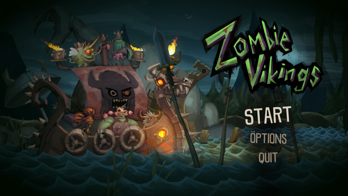 Zombie Vikings (Windows) screenshot: Main menu