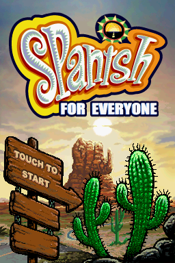 Spanish for Everyone! (Nintendo DS) screenshot: Title Screen