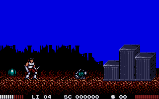 Switchblade II (Atari ST) screenshot: The beginning of the game