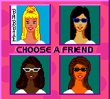 Barbie: Fashion Pack Games (Game Boy Color) screenshot: Choose your favorite doll.