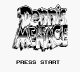 Dennis the Menace (Game Boy) screenshot: Title screen.