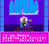 Barbie: Magic Genie Adventure (Game Boy Color) screenshot: The queen Aladima will train Barbie after collecting the 4 crystal balls.