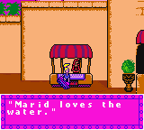 Barbie: Magic Genie Adventure (Game Boy Color) screenshot: Barbie talks with the people.