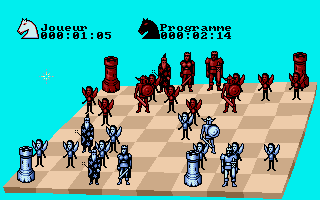 Chess Simulator (Amiga) screenshot: Medieval fantasy pieces