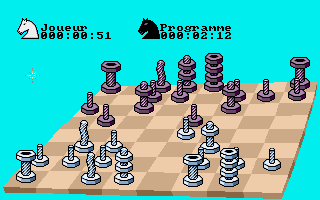 Chess Simulator (Amiga) screenshot: Mecano pieces