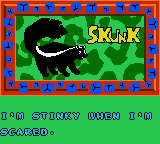 Zoboomafoo: Playtime in Zobooland (Game Boy Color) screenshot: The first animal card and its description.