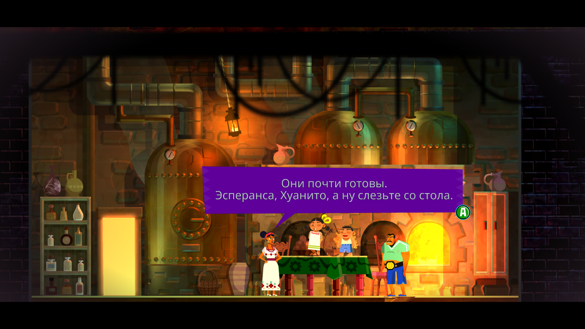 Guacamelee! 2 (Windows) screenshot: The story begins 7 years after the first Guacamelee!