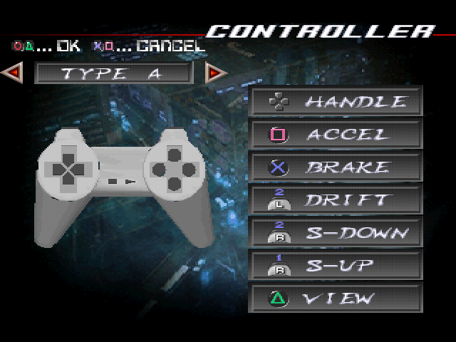 Shutokō Battle R (PlayStation) screenshot: Controller