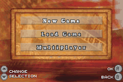 Big Mutha Truckers (Game Boy Advance) screenshot: Main menu