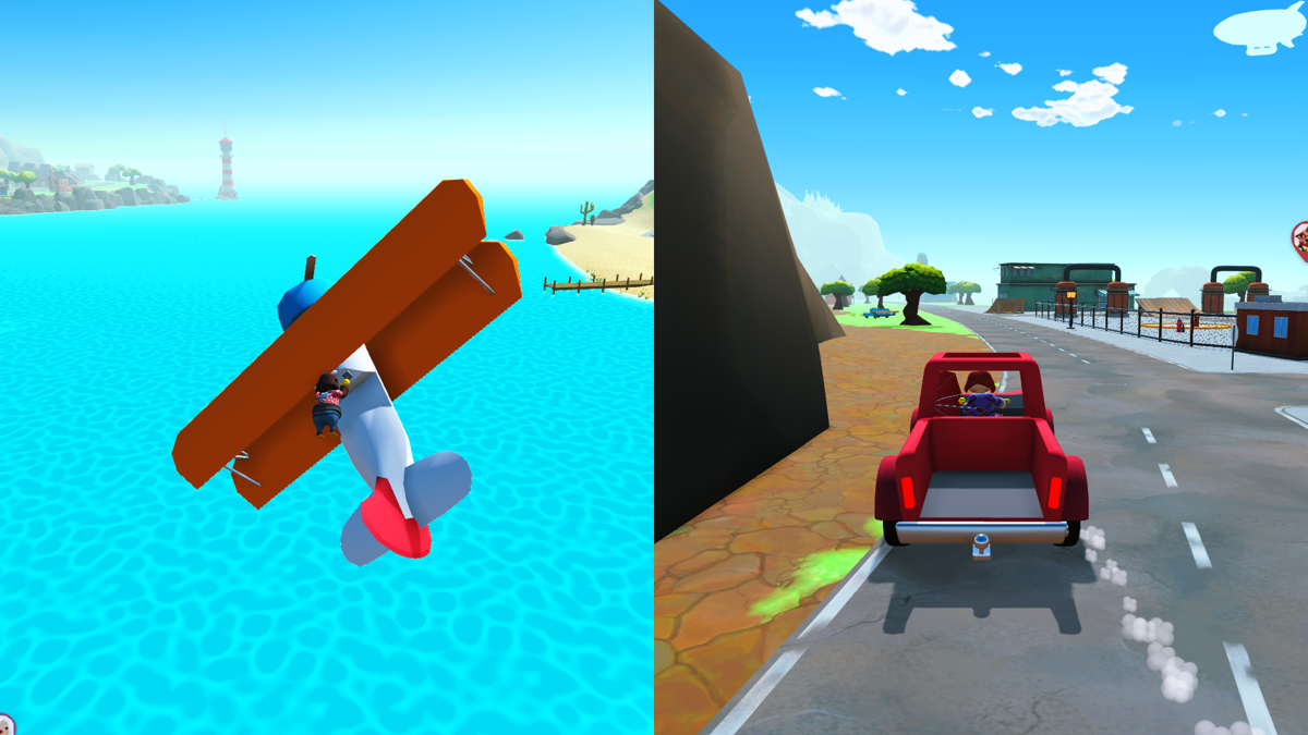 Totally Reliable Delivery Service (Windows) screenshot: I think you're not supposed to pilot a plane like that