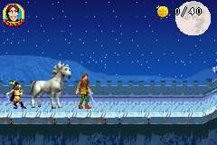 Shrek 2 (Game Boy Advance) screenshot: Shrek is a human, Donkey is a stallion