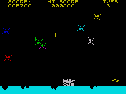 Screenshot of Moon Buggy (ZX Spectrum, 1983) - MobyGames