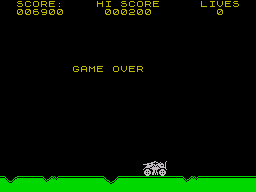 Screenshot of Moon Buggy (ZX Spectrum, 1983) - MobyGames