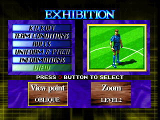 Hyper Formation Soccer (PlayStation) screenshot: View - View point