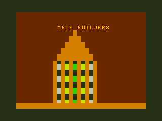 Able Builders (TRS-80 CoCo) screenshot: Title Screen