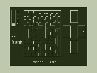 Dragon's Temple (TRS-80 CoCo) screenshot: Destroying a Wall