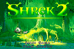 Shrek 2 (Game Boy Advance) screenshot: Title screen