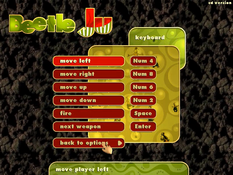 Beetle Ju (Windows) screenshot: Change controls