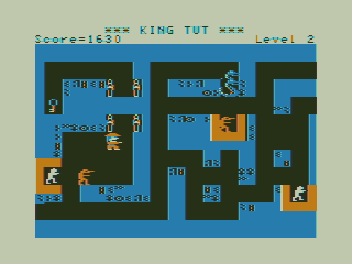 King Tut (TRS-80 CoCo) screenshot: Starting Level 2