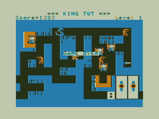 King Tut (TRS-80 CoCo) screenshot: Gamee Over