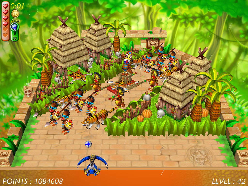Magic Ball 4 (Windows) screenshot: Make way for his majesty, the chief of the tribe.