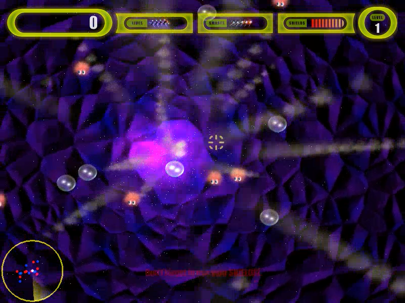 AlienFlux (Windows) screenshot: Blowing up the ship