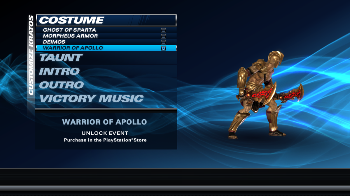 PlayStation All-Stars Battle Royale: God of War's Warrior of Apollo Costume (PlayStation 3) screenshot: Warrior of Apollo