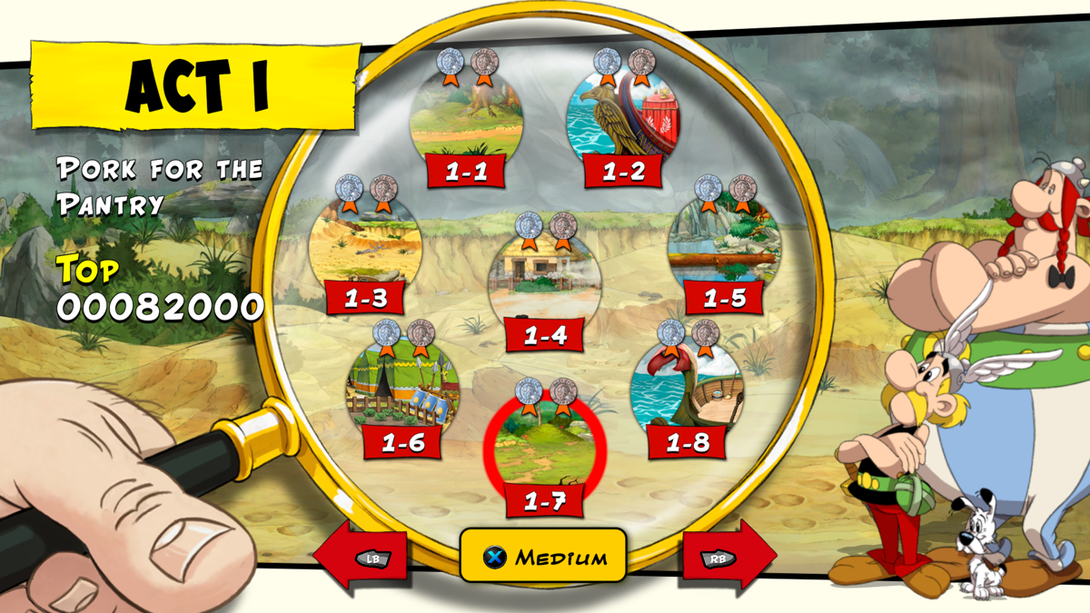 Asterix & Obelix: Slap Them All! (Windows) screenshot: In unlockable freeplay mode you can play any stage