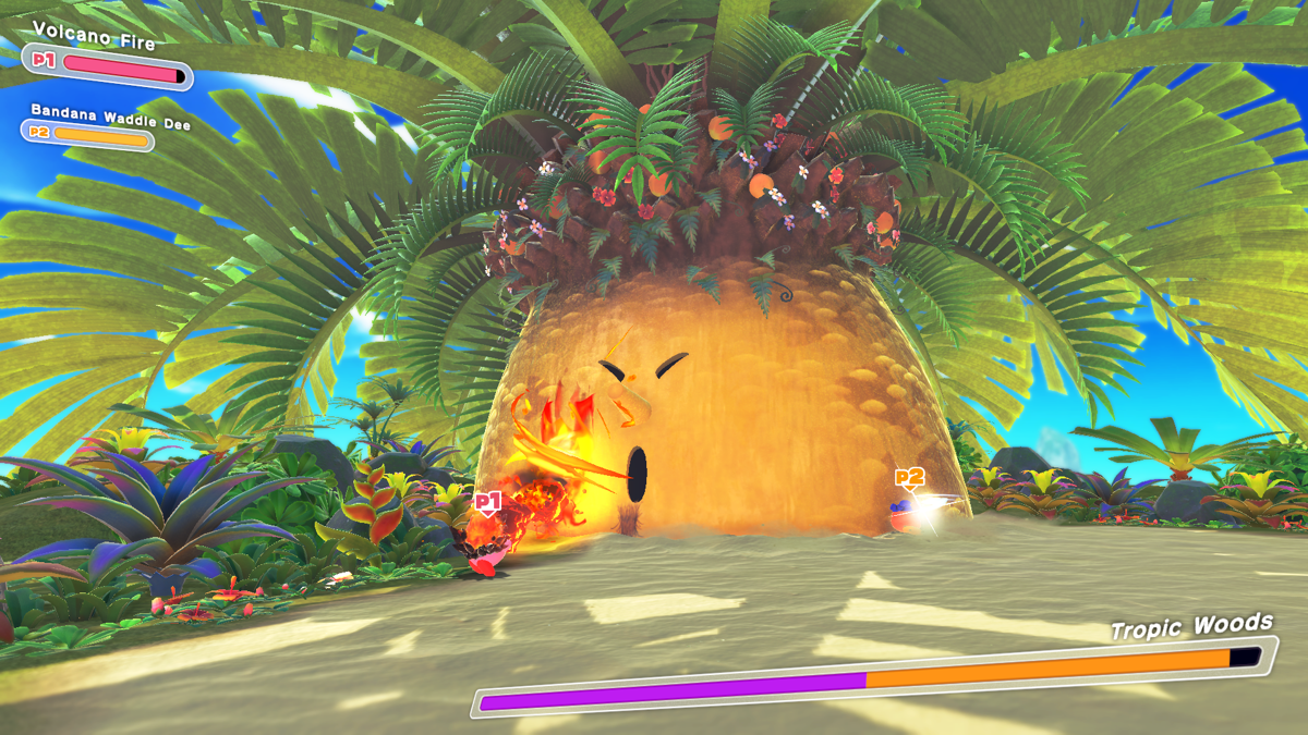 Kirby and the Forgotten Land (Nintendo Switch) screenshot: Another familiar boss returns