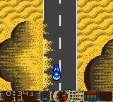 NASCAR Racers (Game Boy Color) screenshot: Racing at Egypt.