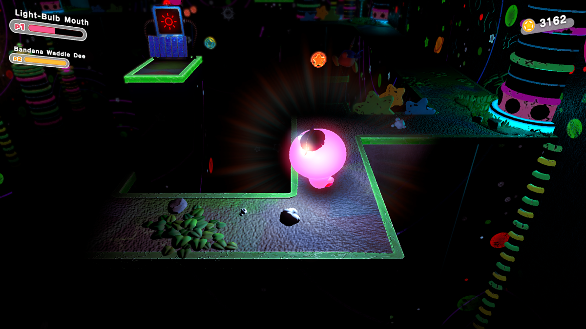 Kirby and the Forgotten Land (Nintendo Switch) screenshot: Lightbulb Kirby