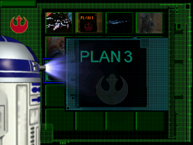 Star Wars: Millennium Falcon CD-ROM Playset (Windows) screenshot: All of the Death Star plans have been acquired. Time for the final mission.