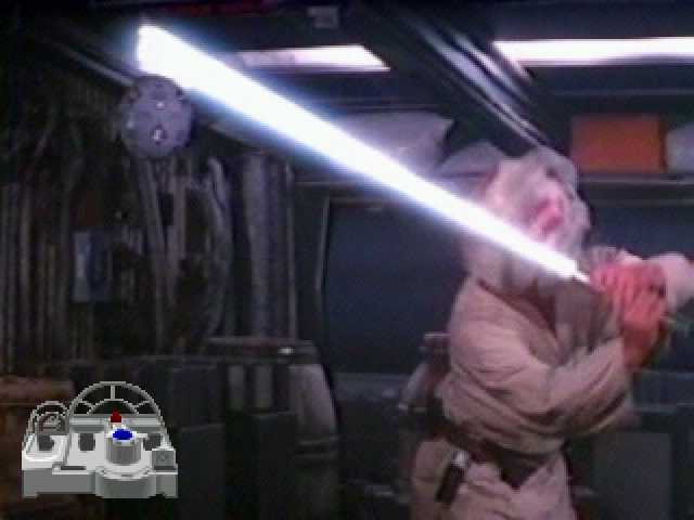 Star Wars: Millennium Falcon CD-ROM Playset (Windows) screenshot: Jedi training sequence.