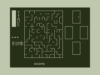 Dragon's Temple (TRS-80 CoCo) screenshot: Exploring the Maze