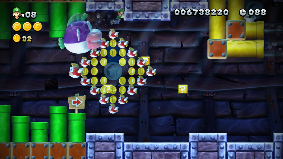 New Super Luigi U (Wii U) screenshot: And the enemies seem to be more aggressive