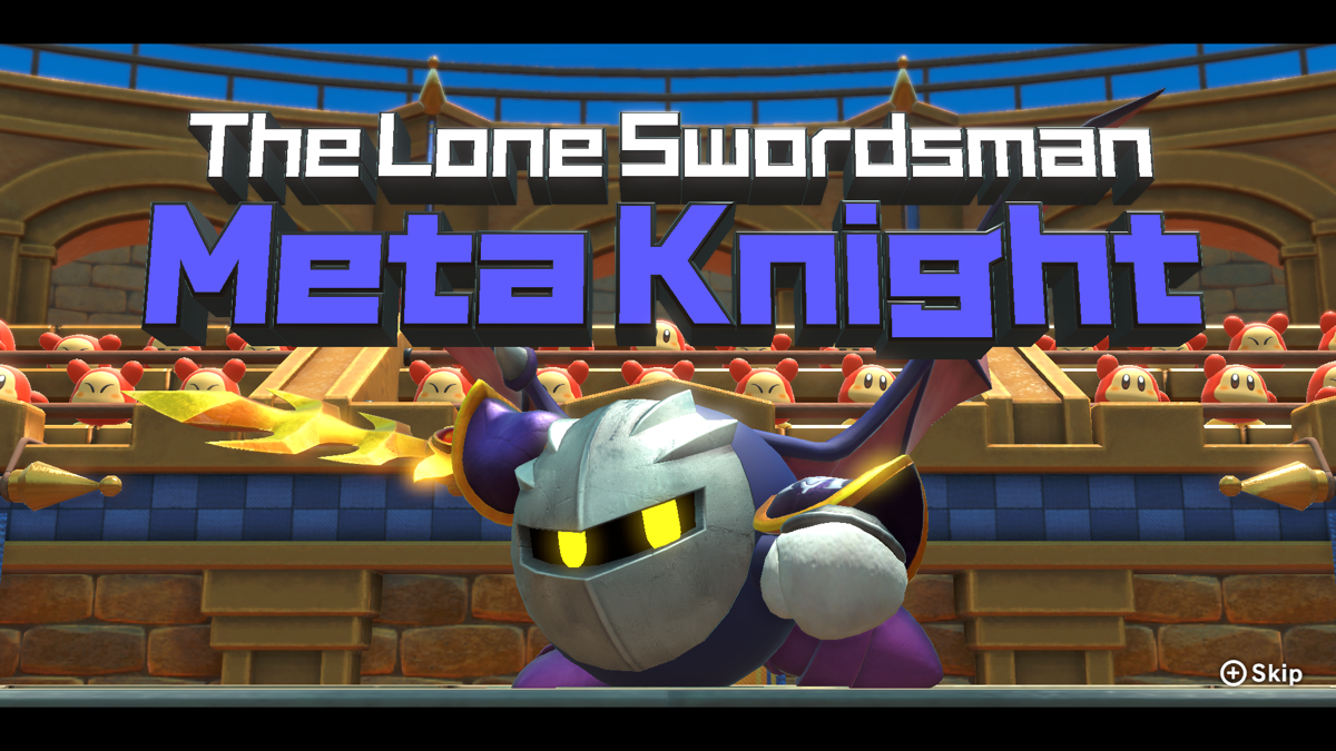 Kirby and the Forgotten Land (Nintendo Switch) screenshot: Meta Knight appears