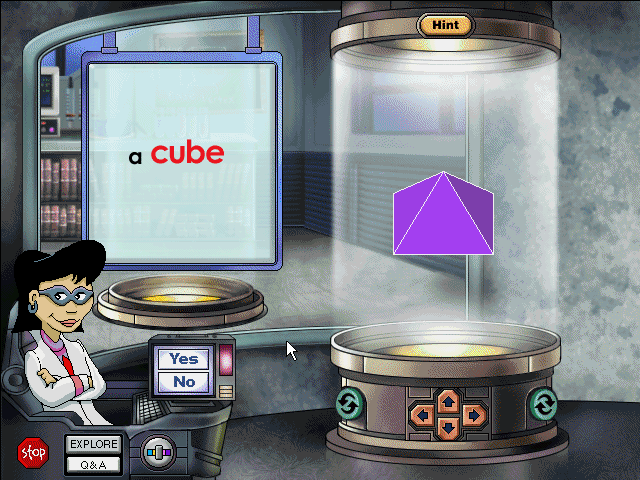 3D Thinking Lab (Windows 3.x) screenshot: Matching the name with the shape