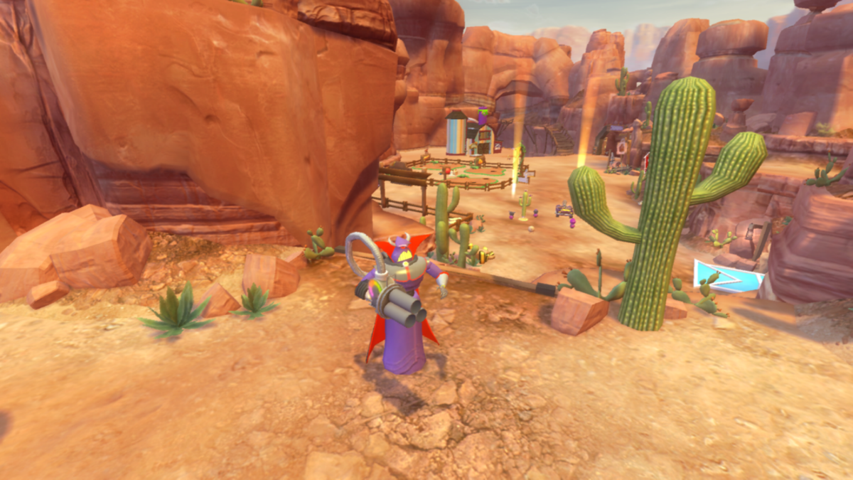 Disney•Pixar Toy Story 3 (PlayStation 3) screenshot: Toy Box - dressed as Zurg - exclusive to the PS3 version