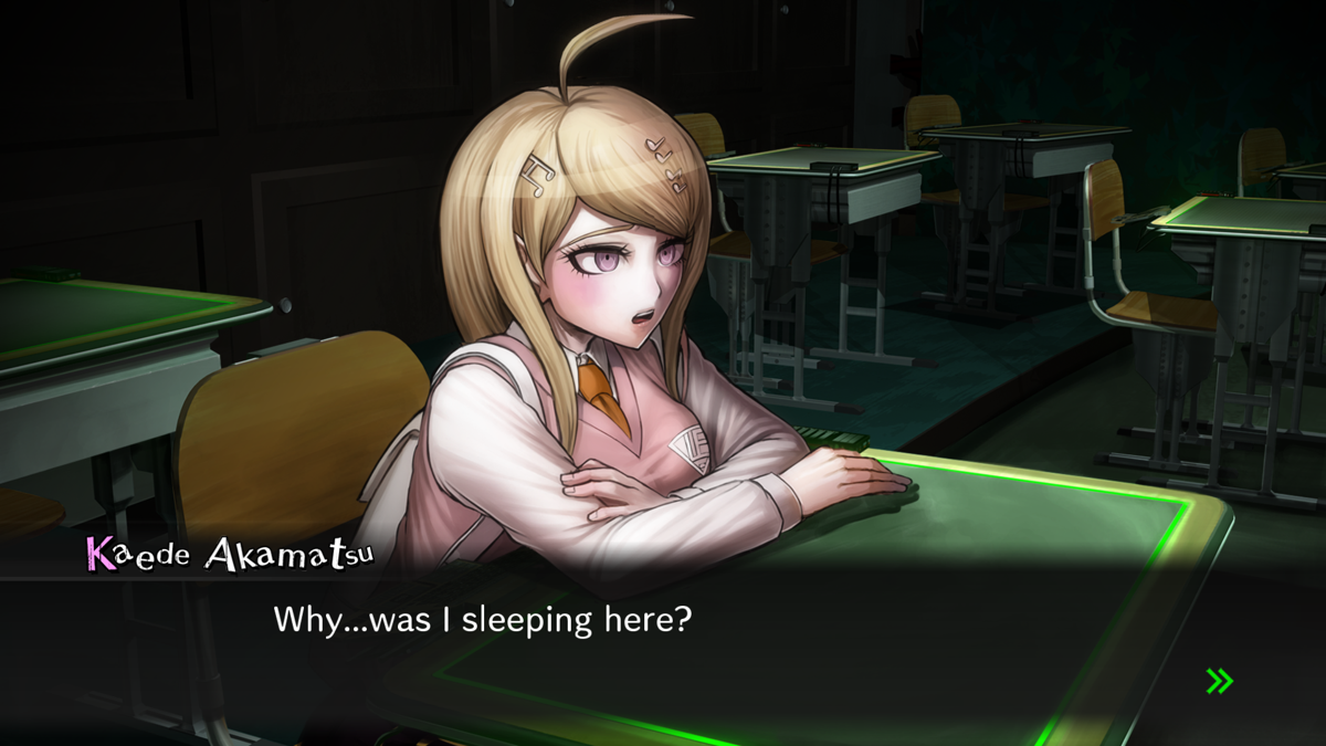 Danganronpa V3: Killing Harmony - Demo Ver. (Windows) screenshot: As usual, the protagonist wakes up in a classroom