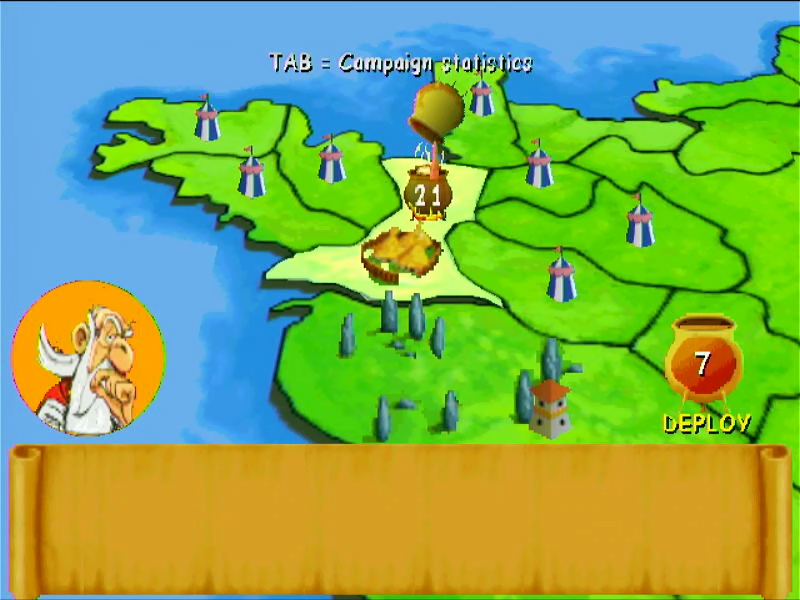 Astérix: The Gallic War (Windows) screenshot: Starting with 21 troops but received 7 more