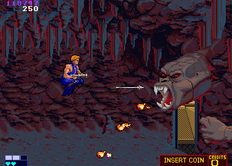 ThunderJaws (Arcade) screenshot: Cave area boss