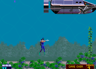 ThunderJaws (Arcade) screenshot: Dropped off.