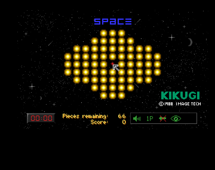 Kikugi (Amiga) screenshot: Space game board