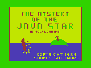 The Mystery of the Java Star (TRS-80 CoCo) screenshot: Title Screen