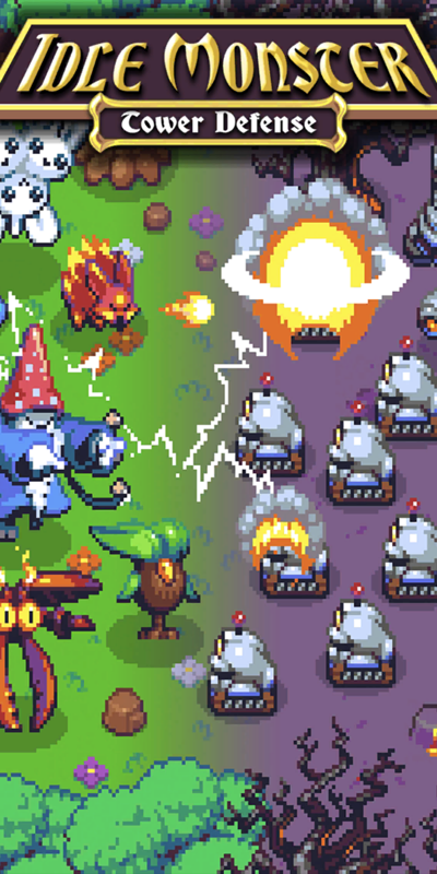 Idle Monster Tower Defense (Android) screenshot: Title screen