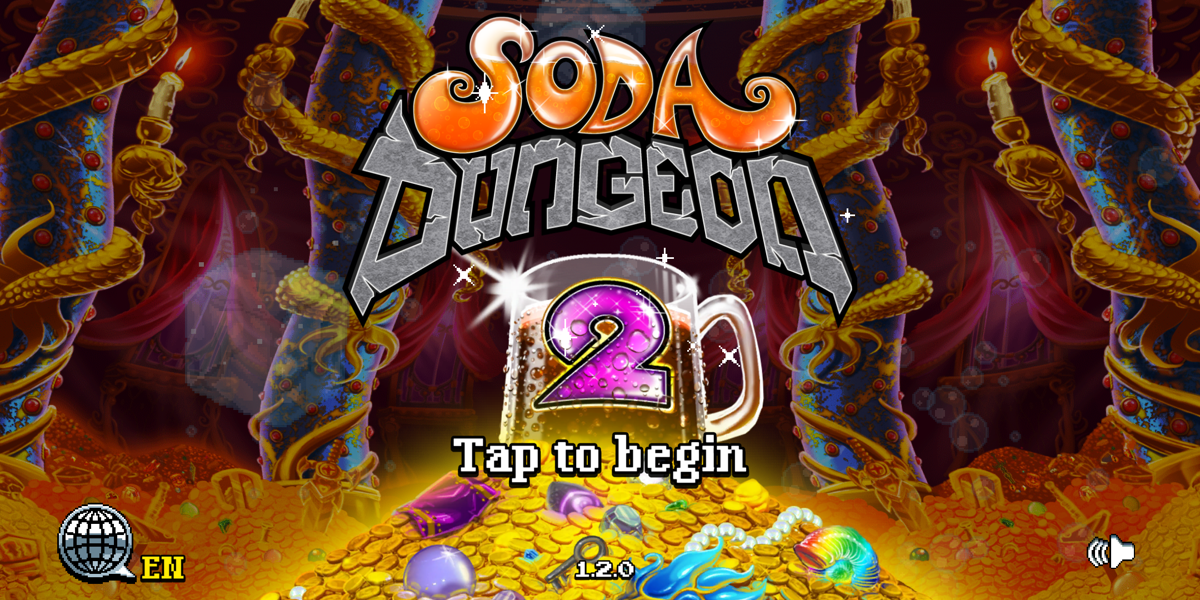 Soda Dungeon 2 (Android) screenshot: Title screen